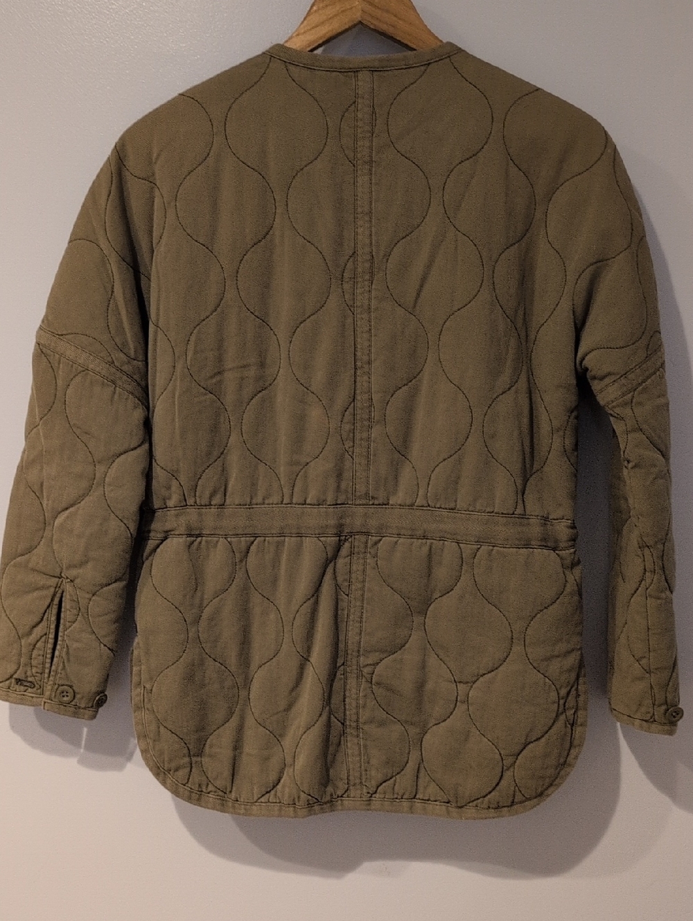 Madewell Quilted Army Green Jacket Size XS - Picture 7 of 7